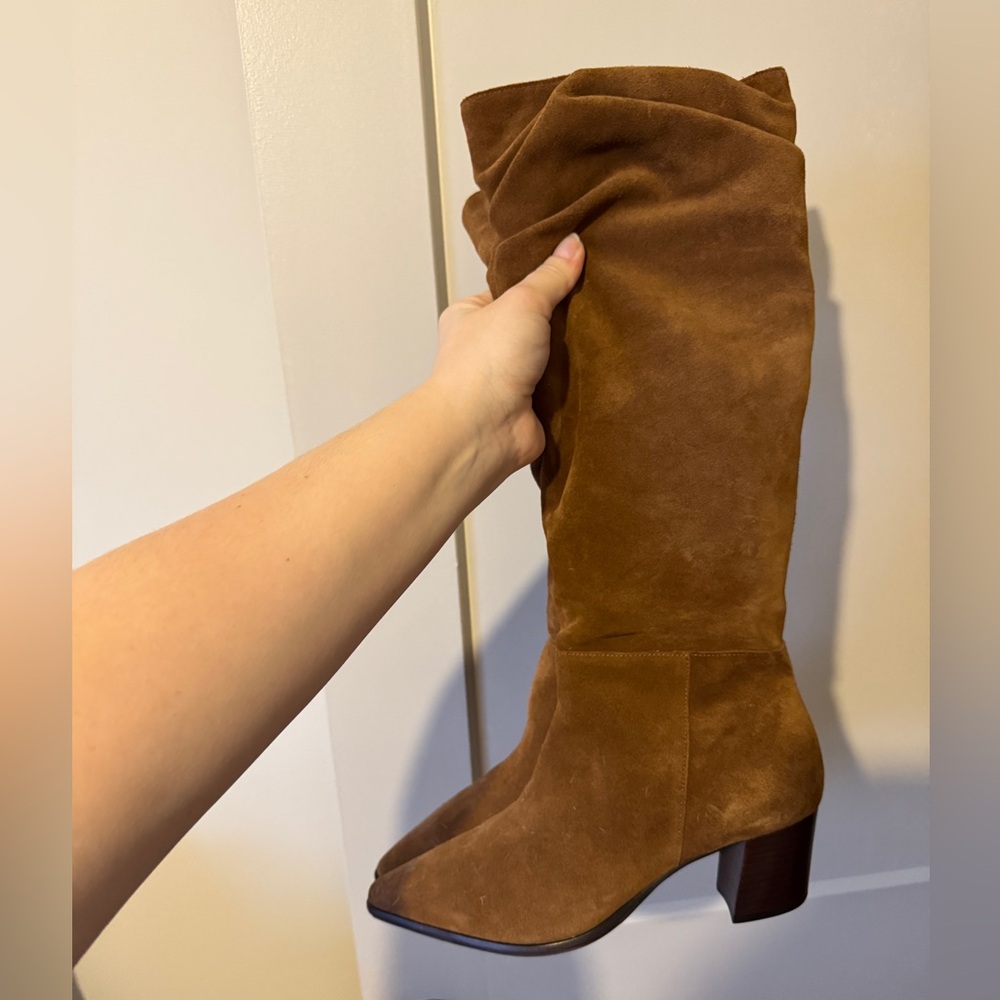 Brown Suede Knee-High Boots by Bernardo